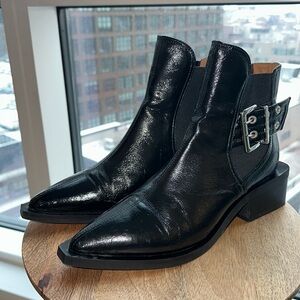Ganni Black Chelsea Boots